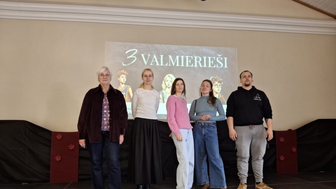 Krāsaina bilde, mācību nodarbība "Trīs valmierieši"