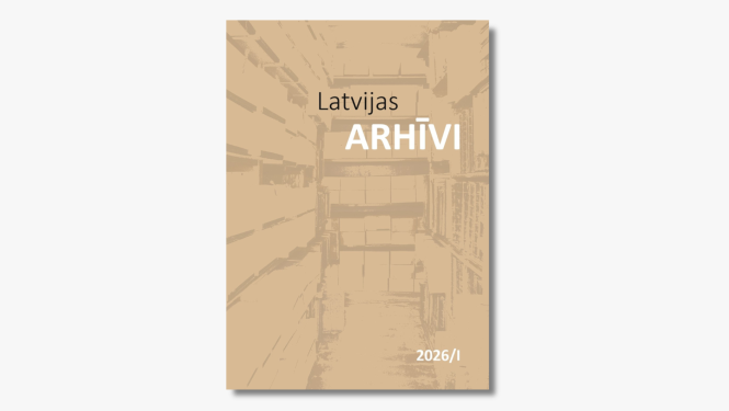 Krāsaina bilde, žurnāla "Latvijas Arhīvi" 2026. gada 1. numura vāks