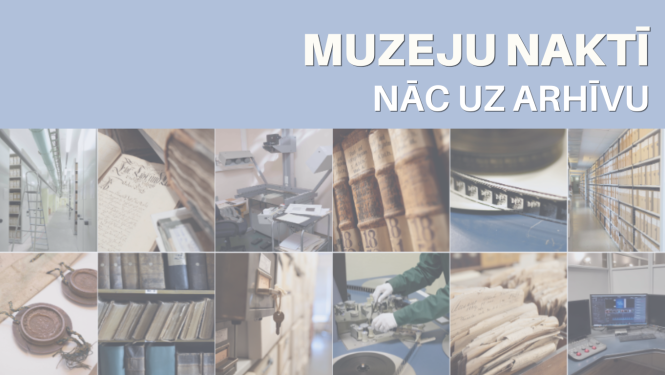 Krāsaina bilde, Muzeju nakts Latvijas Nacionālajā arhīvā afiša, 2026