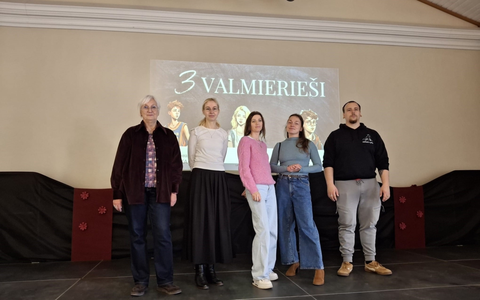 Krāsaina bilde, mācību nodarbība "Trīs valmierieši"