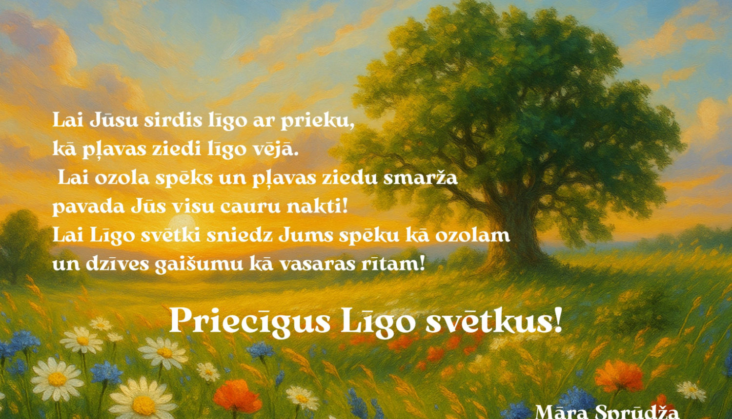 Krāsaina bilde, LNA apsveikums Jāņos!
