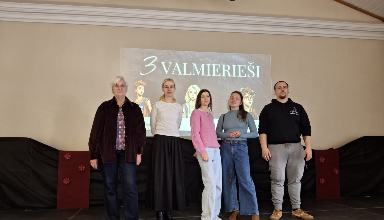 Krāsaina bilde, mācību nodarbība "Trīs valmierieši"