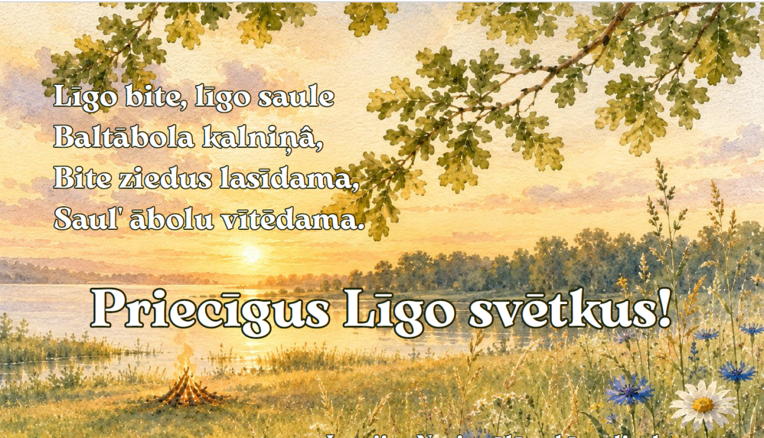 Krāsaina bilde, Priecīgus Līgo svētkus!
