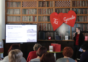 Krāsaina bilde, Grāmatas “Kurzemes pilsētas 19. gadsimta sākumā: Oto Hūna mantojums” prezentācijas pasākums Jēkabpils pilsētas bibliotēkā 12. februārī, foto: Marija Zlamīte2. februārī, 