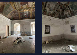 Krāsaina bilde, kolāža par dalību apmācībās “Protecting Cultural Heritage”