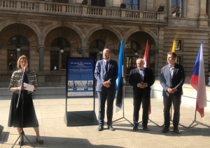 Krāsaina bilde, Baltijas ceļa atklāšanas pasākums Prāgā, 2024.gada 23.septembrī