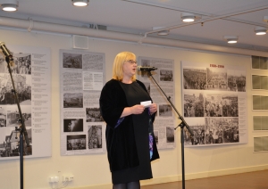 Krāsaina bilde, izstādes "Ir Latvija. Ir Latvija brīva" atklāšana Liepājā, 17.11.2023 Lielajā Dzintarā