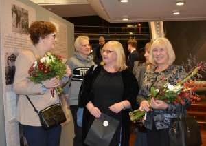 Krāsaina bilde, izstādes "Ir Latvija. Ir Latvija brīva" atklāšana Liepājā, 17.11.2023 Lielajā Dzintarā