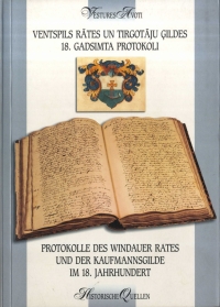 Krāsaina bilde, Ventspils rātes protokoli, grāmatas vāks