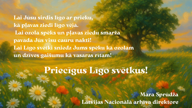 Krāsaina bilde, LNA apsveikums Jāņos!