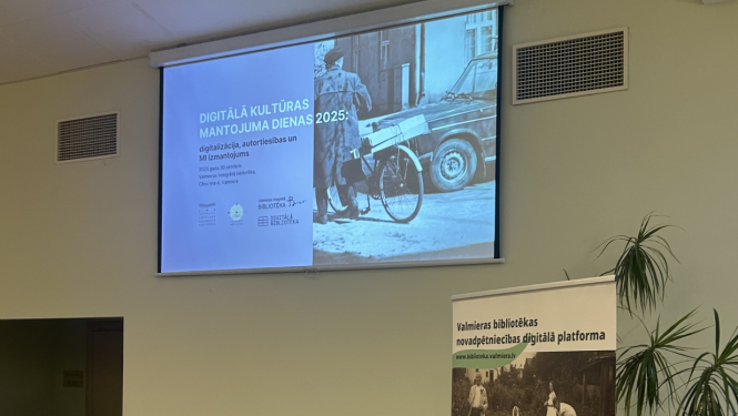 Krāsaina bilde, Digitālā mantojuma dienas 2025, telpa Valmieras integrētajā bibliotēkā