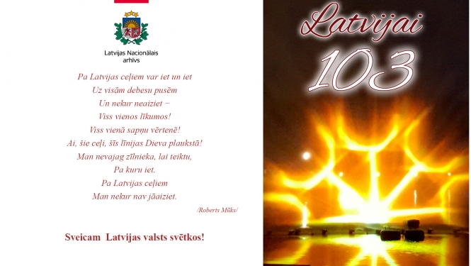 Apsveikums Latvijai 103