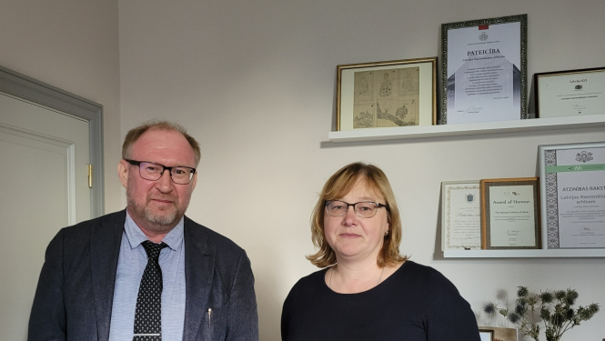 SNA attīstības vadītājs, prof.D.Frolovs, LNA direktore Māra Sprūdža