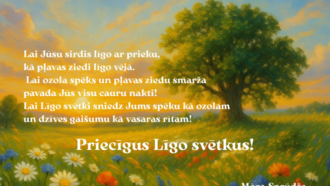 Krāsaina bilde, LNA apsveikums Jāņos!