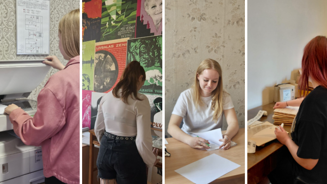 Krāsaina kolāža, jaunieši LNA struktūrvienībās strādā vasaras praksē