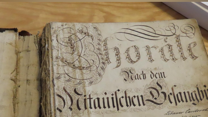 Krāsaina bilde, Liepājas kantorāta (Libauer Cantorat) nošu kolekcija, foto Liba Meller