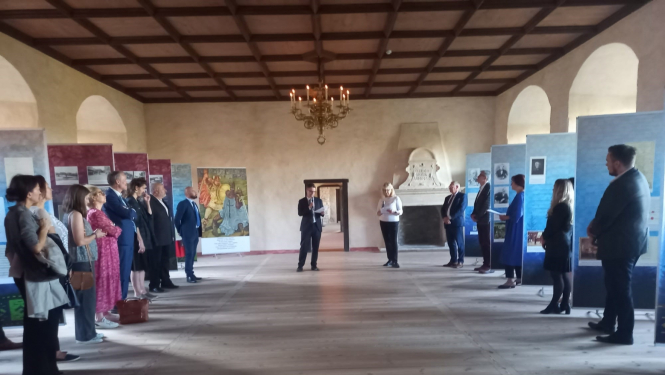 Izstādes "Somu jēgeri Latvijā" atklāšanas pasākuma Bauskā, krāsaina bilde