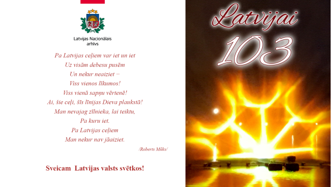 Apsveikums Latvijai 103