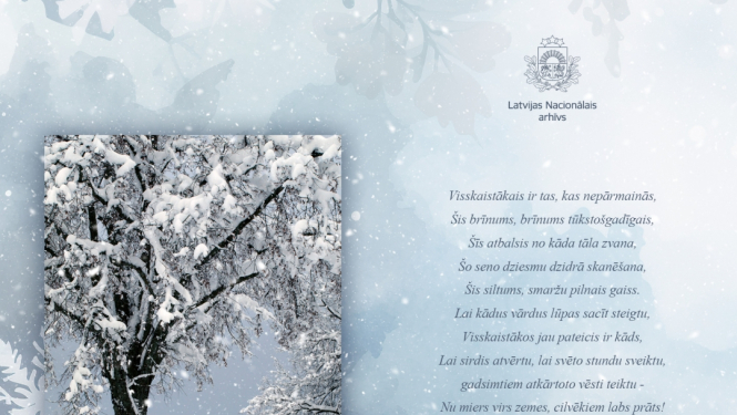 Apsveikuma kartīte, apsnidzis koks