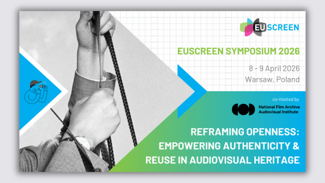 Krāsaina bilde, EUscreen Symposium 2026 afiša