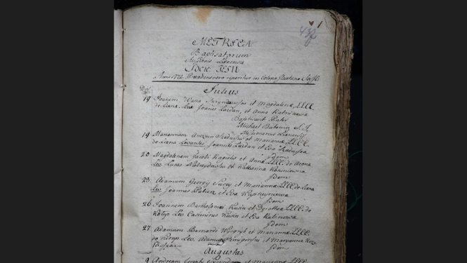 Raduraksti no Mogiļevas Romas katoļu garīgā konsistorija sarakstiem