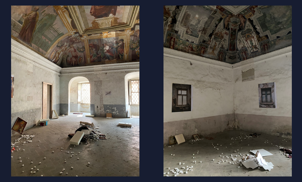Krāsaina bilde, kolāža par dalību apmācībās “Protecting Cultural Heritage”