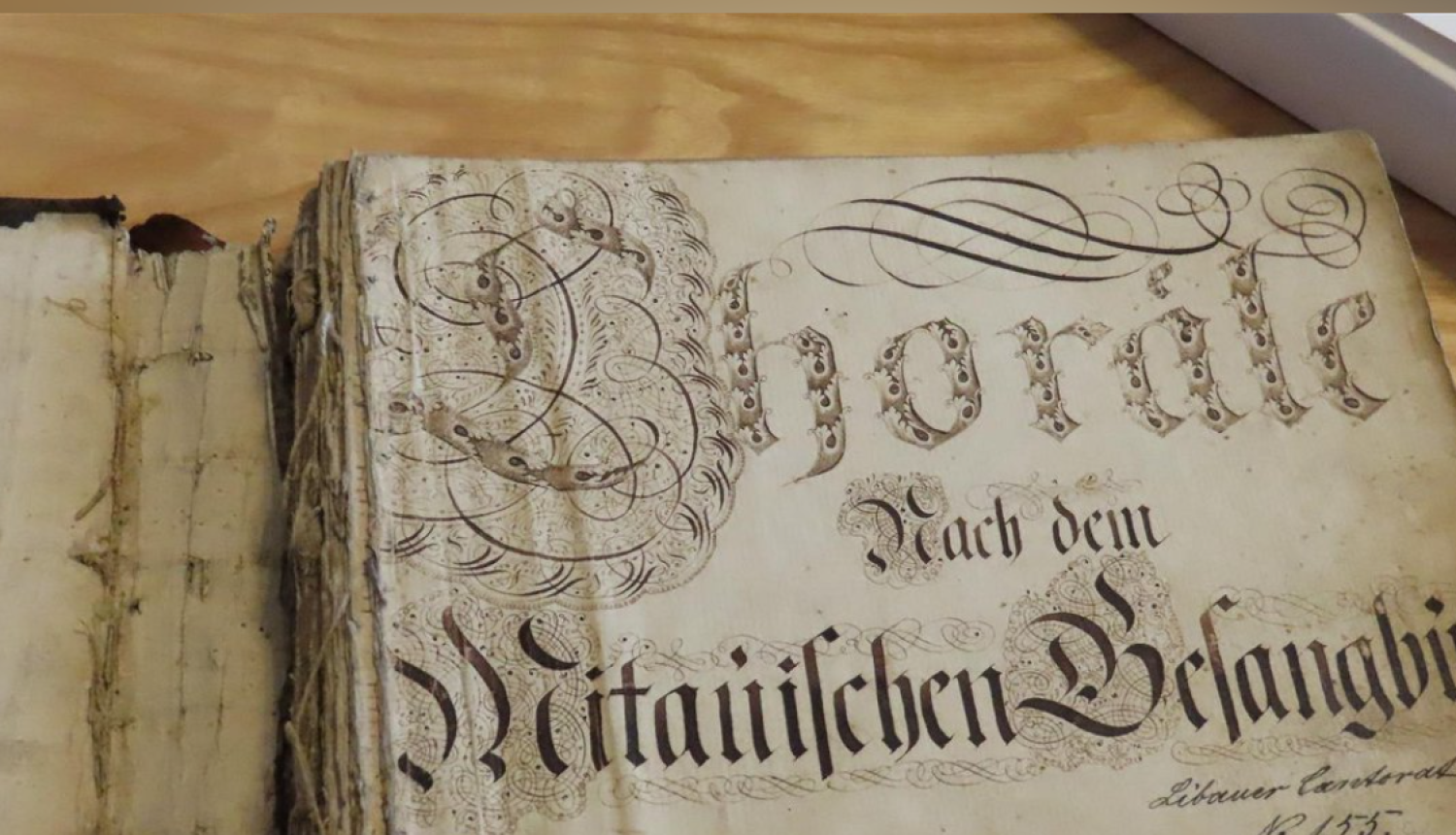 Krāsaina bilde, Liepājas kantorāta (Libauer Cantorat) nošu kolekcija, foto Liba Meller