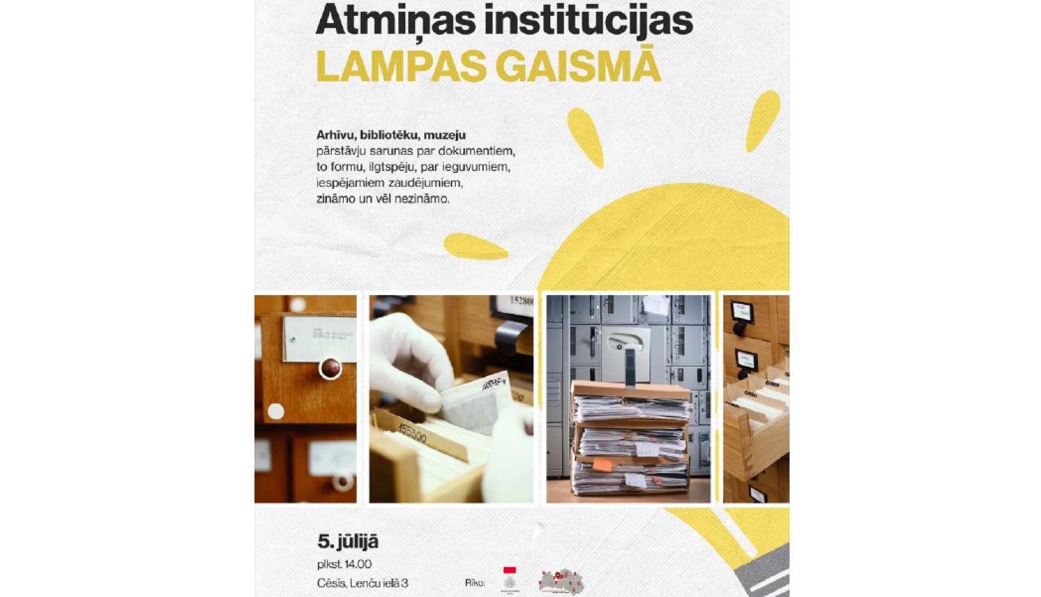 Krāsaina bilde, Atmiņu institūciju diskusijas afiša pasākumam Cēsīs