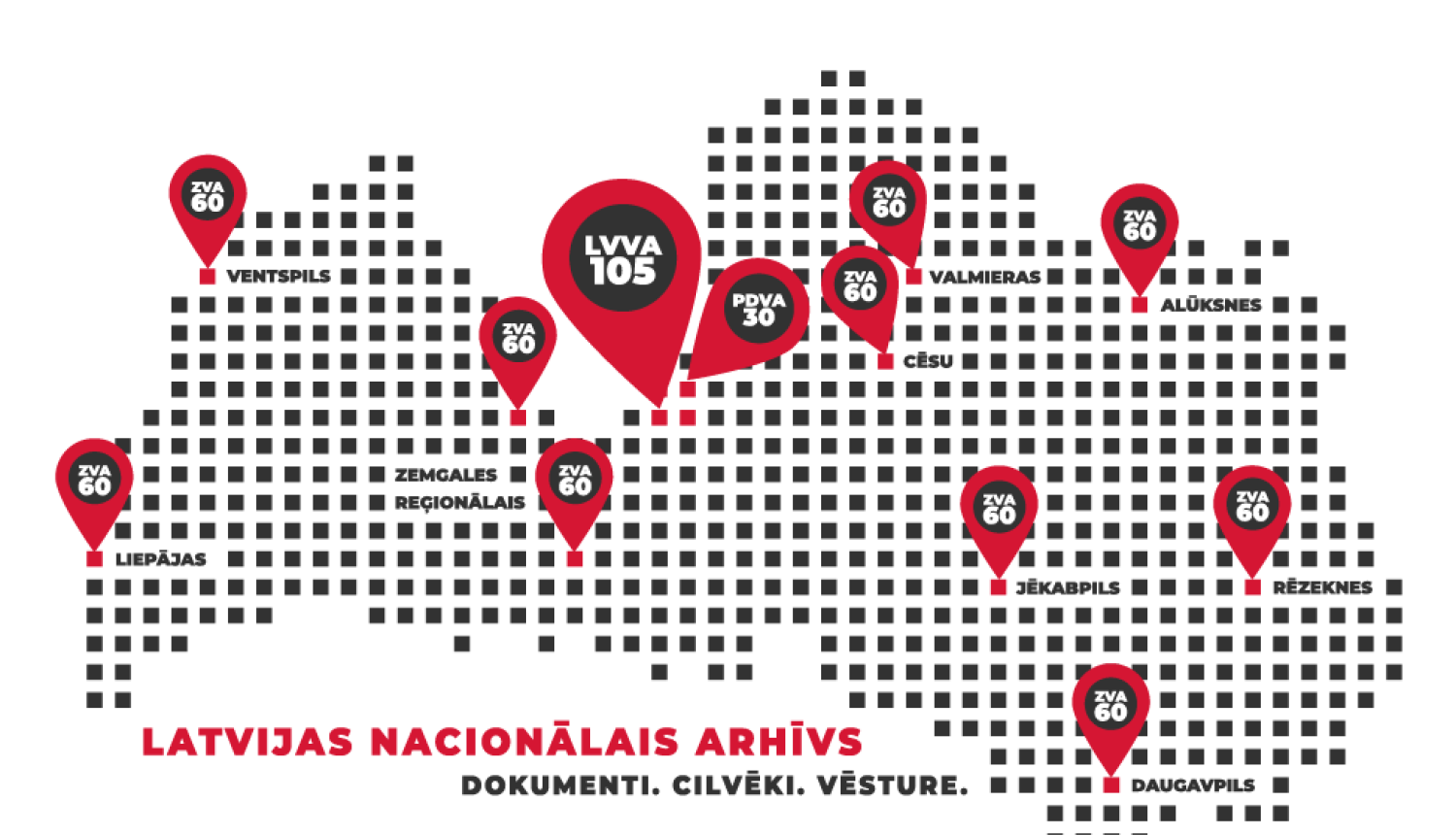 Krāsaina bilde, LNA 105. gadu jubilejas logo