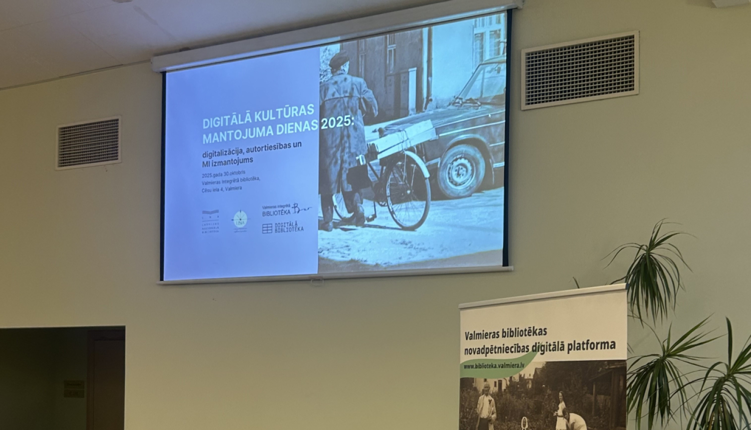 Krāsaina bilde, Digitālā mantojuma dienas 2025, telpa Valmieras integrētajā bibliotēkā